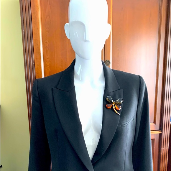 Beatiful crystal glass butterfly brooch pin back - Picture 7 of 11